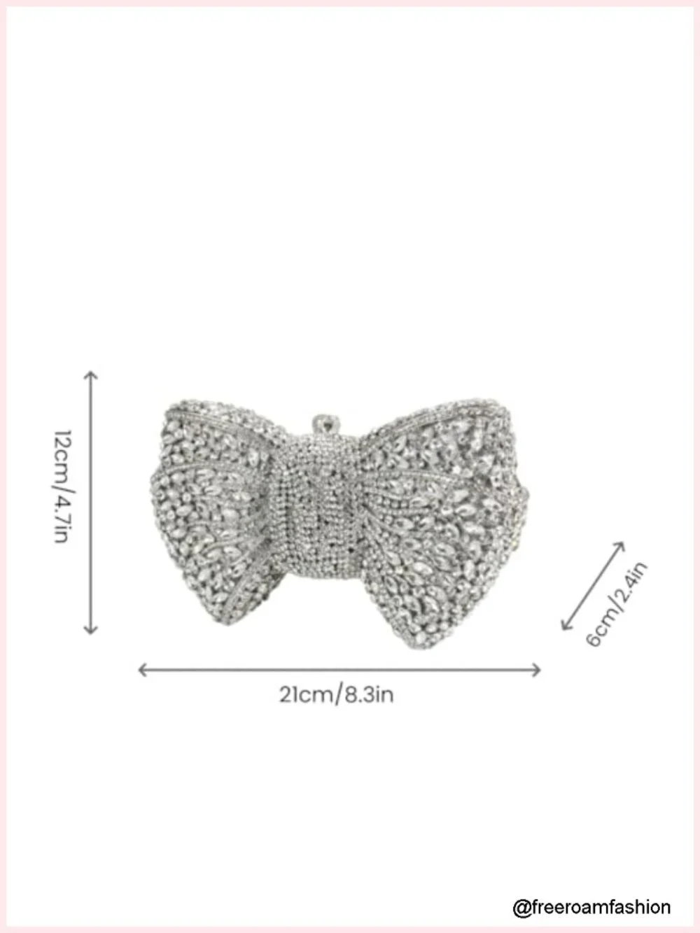 Luxury Bowknot Evening Clutch Sparkling Rhinestones Handbag Wedding Party